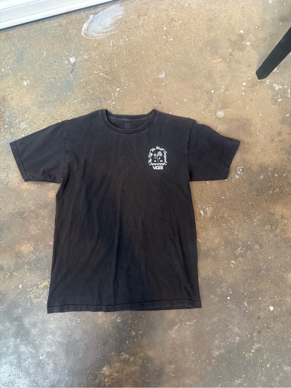 Vintage Vans Men’s Black Logo Graphic Tee